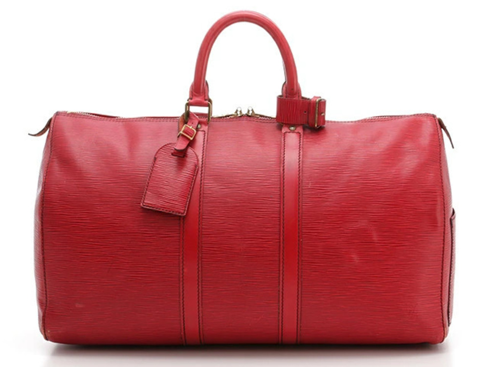 LOUIS VUITTON Keepall Boston Bag Epi Leather Castilian Red
